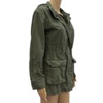 Universal Threads Universal Thread Cotton Olive Khaki 4 Pocket Cinch Waist Utility Jacket Women XS Photo 3