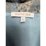 Love the Label by Anthropologie Floral Western Snap Button Shirt Blue Gray S Photo 5