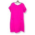 Eileen Fisher Vivid Pink Gauze Shift Dress Sz M Photo 1