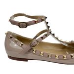 Valentino Garavani NEW Rockstud Caged Paten Leather Flats Pink Size 38.5 Photo 8