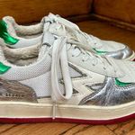 Moa | Master Of Arts In Multi Green Silver Leather Red Sole Sneakers Size 7.5 Photo 0