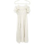Club Monaco Womens Boho Beachy Floral Embroidered Fredelin Midi Dress XS White Photo 3