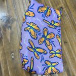 Clinique  Purple Butterfly Print Cosmetic Makeup Bag 8.5 x 5 inches Photo 4