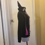 Disney Villains Maleficent 2-Pocket Black Purple Zip-Up Hoodie w/Horns EUC Jrs S Photo 7