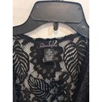 Questions Black Lace Duster Cardigan Kimono Fringe Size M Size M Photo 3