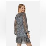 Ted Baker  Cherela Floral Print Ruched Tie Sheer Long Sleeve Mini Dress Sz 2 US Photo 6