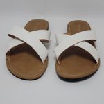 Charles Albert  White Criss Cross Strappy Flat Sandal Size 9 Photo 7