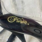 Pleaser Flamingo 800 Peep Toe Mid Calf Boots size 10 Clear Black Stripper Dancer Photo 12