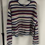 Vintage County Seat Crop Striped Sweater Size L Red Size L Photo 0