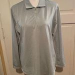 Bette & Court Women’s Quarter Zip Long Sleeve Top Gray Size L Photo 0