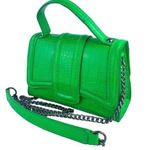ZARA  Kelly Green Faux Leather Vegan Crossbody Chain Strap Mini Bag Handbag OS Photo 0