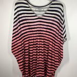Soma Women's Batwing Striped Ombre Lounge Nightgown Multicolor Size Small Pink Photo 0