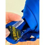 Ramy Brook NWT  Blue Satin Stretch Column Fit Open Back Milan Gown Dress Size 6 Photo 8