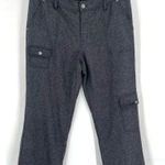 Eddie Bauer NWT Vintage 90s Women's Wool Blend Cargo Pants Gray Size 12 Petite Photo 0