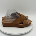 Vionic  Hayden Suede Women's Size 10 Slides Platform Sandals Leather Toffee Brown Photo 1