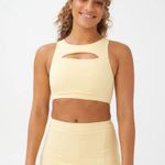 Cotton On Smoothing Cut Out Vestlette Top Yellow, Size S New w/Tag Photo 9