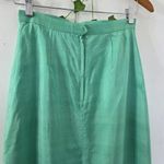 Vintage 100% Silk Mint Green Skirt Size 10 Photo 4