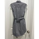 frame denim Frame Black Gingham Belted Button Front Shirt Dress Sz XS Photo 5