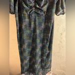 CAbi Elegant Multicolor Dress sheer sleeves square neckline party event flowy Photo 6