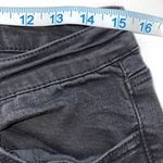 KanCan Women's Cropped Skinny Jeans Mid Rise Shark Bite Fringe Hem Black Size 31 Photo 8