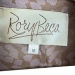 Rory Beca Brown Mauve Georgette Sheer Snap Up Collared Lightweight Blouse Size M Photo 4