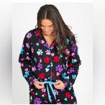 Warm comfy cozy dog lover paw print colorful flannel winter pajama set NWT 2X Size XXL Photo 3
