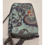 Vera Bradley  Quilted Crossbody TriFold Wristlet RFID Wallet Fan Flowers Pattern Photo 5