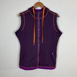 Title Nine Title‎ Nine Vest Womens Large Purple Zip Up Hooded Pockets Athletic Fleece Lined Photo 5