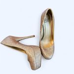 D Vintage Y2K Gold glitter high heels Size 8 Photo 1