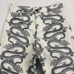 Motel Rocks Zoven Trousers Dragon Rope White High Waist 32" Inseam Size M Photo 2