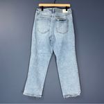 EXPRESS High Rise Straight Ankle Distressed Denim Jean | Size 12L Photo 3