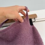 ZARA fuzzy knit mauve purple fitted mini halter dress women’s large sleeveless Photo 5