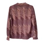 Miss Mickey Vintage Sportswear 60s 70s Butterfly Collar Dust Mauve Pink Shirt Size XL Photo 1