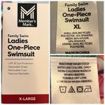 Members Mark New One Piece Swimsuit Wrap Top Tie Waist Aqua Women’s Size XL Photo 10