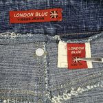 Vigoss Vintage Y2K Denim Midi Skirt XL Lace Up Side Slit London Blue Fringe Photo 6