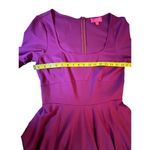 LaVia 18 Cranberry Knit Fit and Flare Dress Photo 3