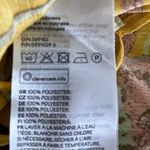 H&M  Yellow Floral Square Neck Short Sleeve Open Tie Back Blouse Crop Top Size XS Photo 4