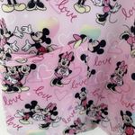 Disney Mickey Minnie Mouse Love Surrounds Pink V Neck Scrub Top Photo 4