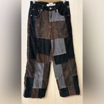 BDG Urban Outfitters Patchwork Corduroy "Puddle" Pants Wide Leg, Dark Wash 28 Photo 1