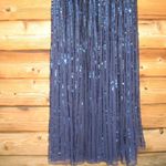 Mac Duggal  5509 Womens Blue SEQUINED WRAP OVER 3/4 SLEEVE GOWN Photo 8