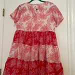 Wednesday Girl Wednesday's Girl mini smock dress with tiers in contast paisley print Photo 4