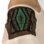 Romeo + Juliet Couture NWT! Ivory sleeveless blouse split hem beaded design size L Photo 2