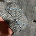 Vintage Kasper Pinstriped Blazer Light Shoulder Pads Gray Blue Green Size 12 Photo 6