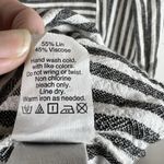 Madewell Dress Small Stripe Play Button Back Tee Linen Blend Coastal Beach Photo 6