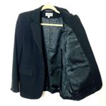 Vintage LL Bean Wool Cashmere Blend Black Long Sleeve Blazer Jacket Sz 6 Photo 5