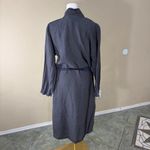 PARACHUTE 100% Linen Long Robe Gray Bathrobe Pockets Belted Unisex Sz S Lounging Photo 5