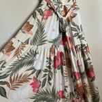 Lane Bryant  Dress Halter Cross Neck Tiered Maxi Tropical Palm NWT Plus Sze 18/20 Photo 4