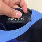 Misook NWOT  Blue Asymmetrical Midi Dress size small petite career Photo 1