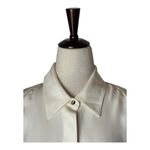 Alexander Wang  Shirt Women 4 Ivory Button Down Long Sleeve‎ Blouse Luxury Preppy Photo 3