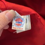 Buttons MICHELE Blazer Vintage Union Made Wool w Shoulder Pads Red w Gold -11/12 Photo 2